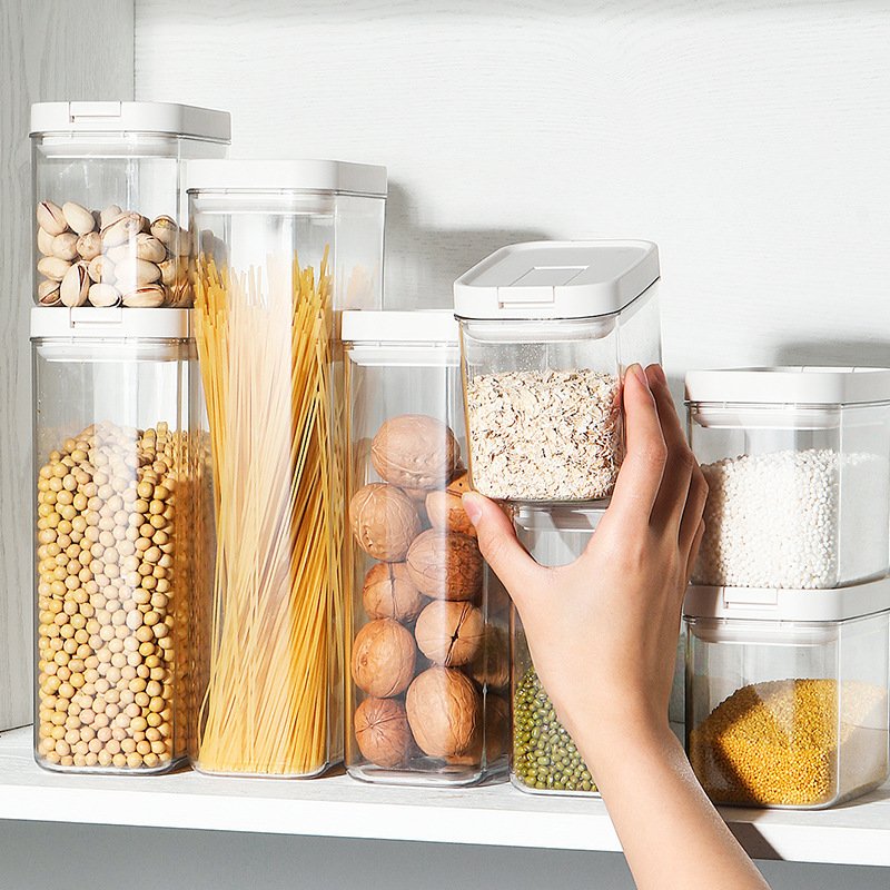 OWNSWING Airtight Food Storage Container Pantry Organization Container with Easy Open Lids Dry Food Plastic Containers