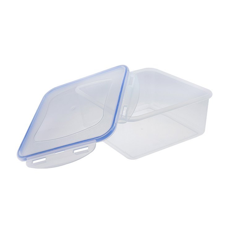 2000ml vegetable crisper fruit plastic containers Clear Plastic square Food Storage Container with Lid