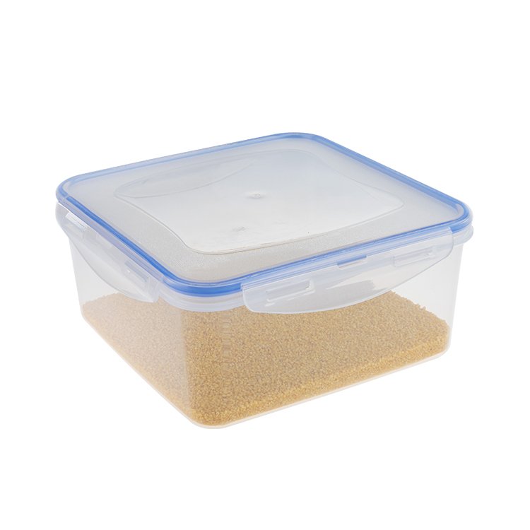 2000ml vegetable crisper fruit plastic containers Clear Plastic square Food Storage Container with Lid