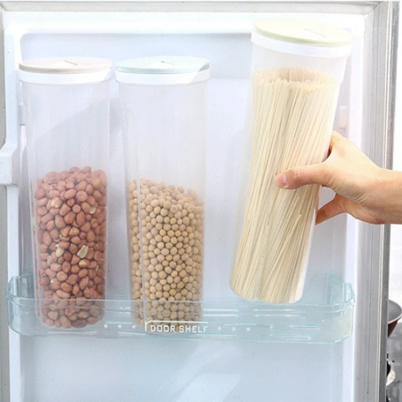 Dry Food Storage Container Kitchen Refrigerator Multigrain Plastic Tank Transparent Sealed Cans Noodle Box Bottle Canisters New