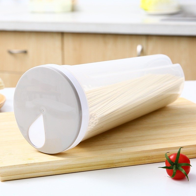 Plastic Tall Food Storage Spaghetti Noodle Pasta Container with Locking Lid Clear Dry Food Keeper Canister Cereal Crisper Box