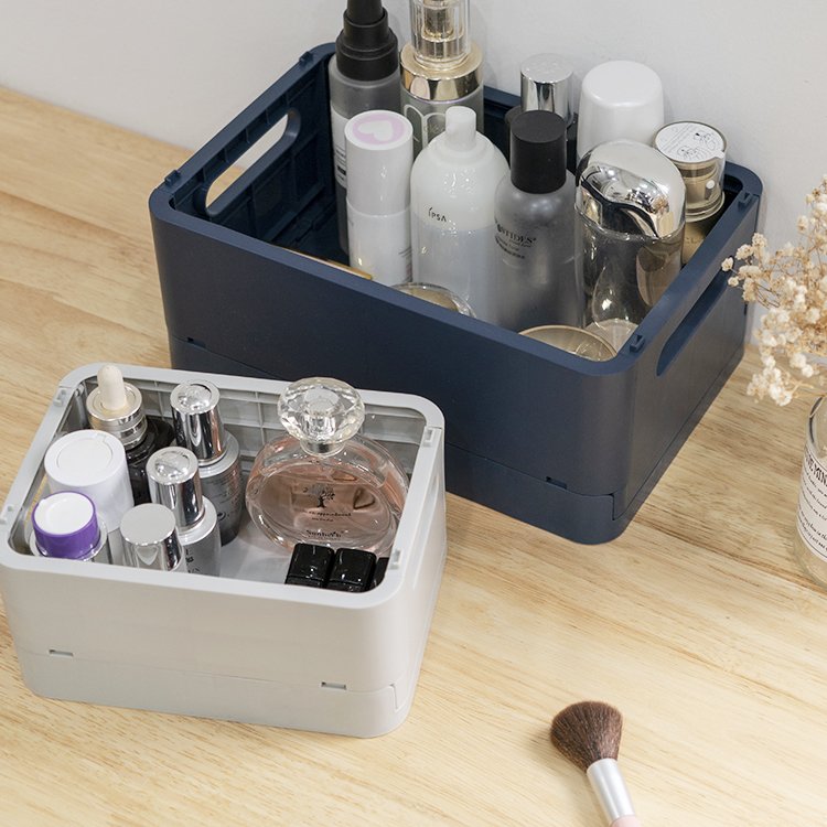 2023 wholesale customized Under Desk Drawer Organizer storage boxes foldable plastic storage box cosmetic storage box