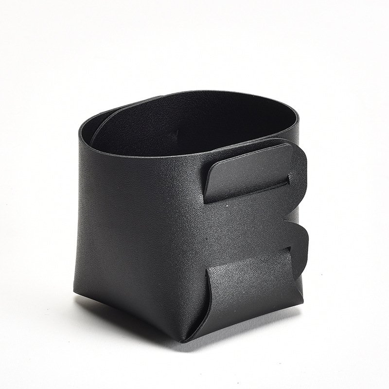 Custom Leather Desktop Storage Pencil Holder Make Up Leather Storage Box