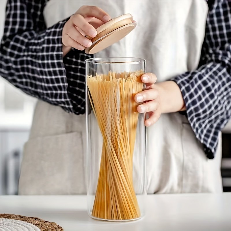 YOLOWE HOME Modern 2300ML/80oz Glass Food Storage Containers with Lids Kitchen and Grain Storage Containers for Parties