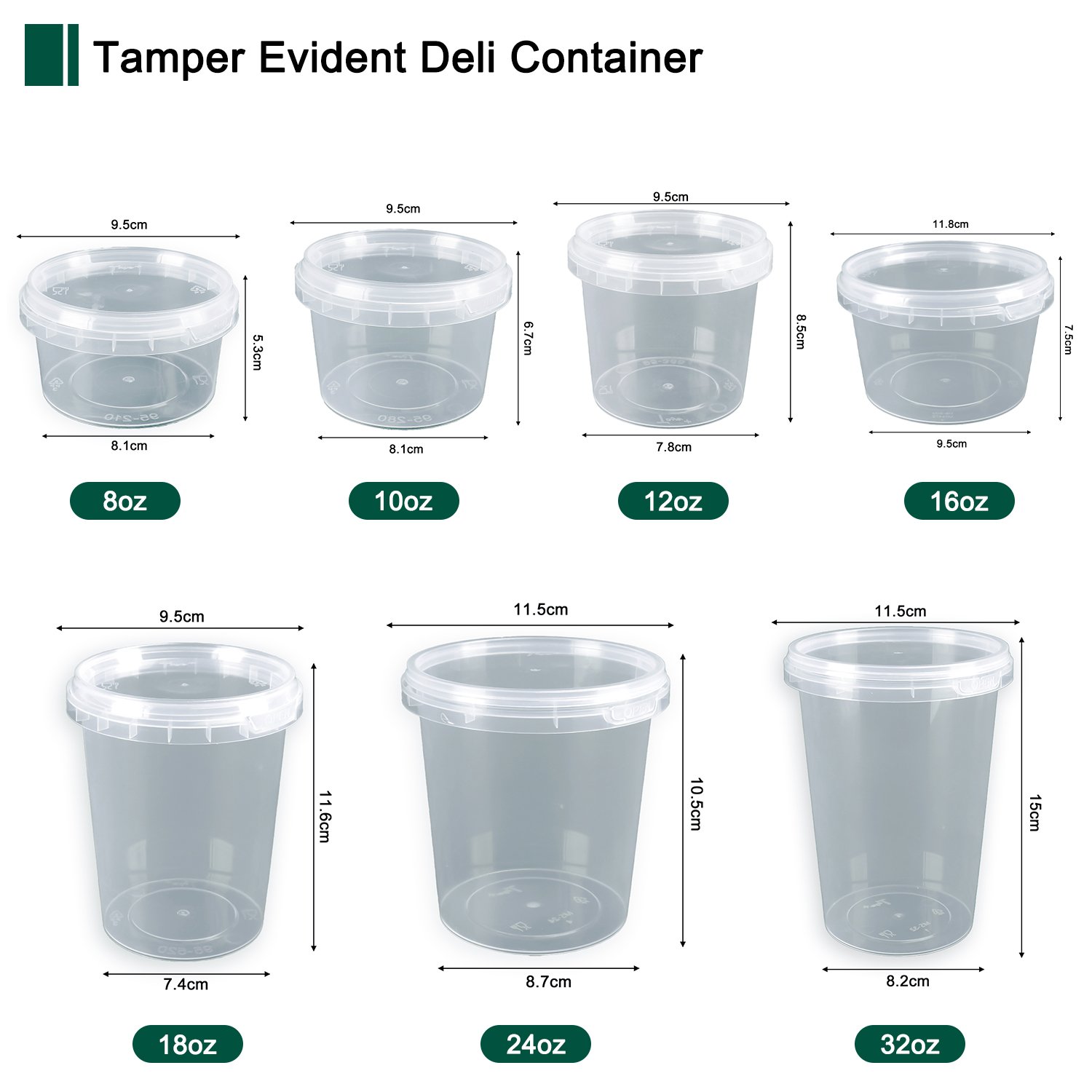 8/12/16/24/32 Oz Round Hot Soup Deli Cup Plastic Pp Soup Cups Food Storage Tamper Proof Containers With Lid Logo