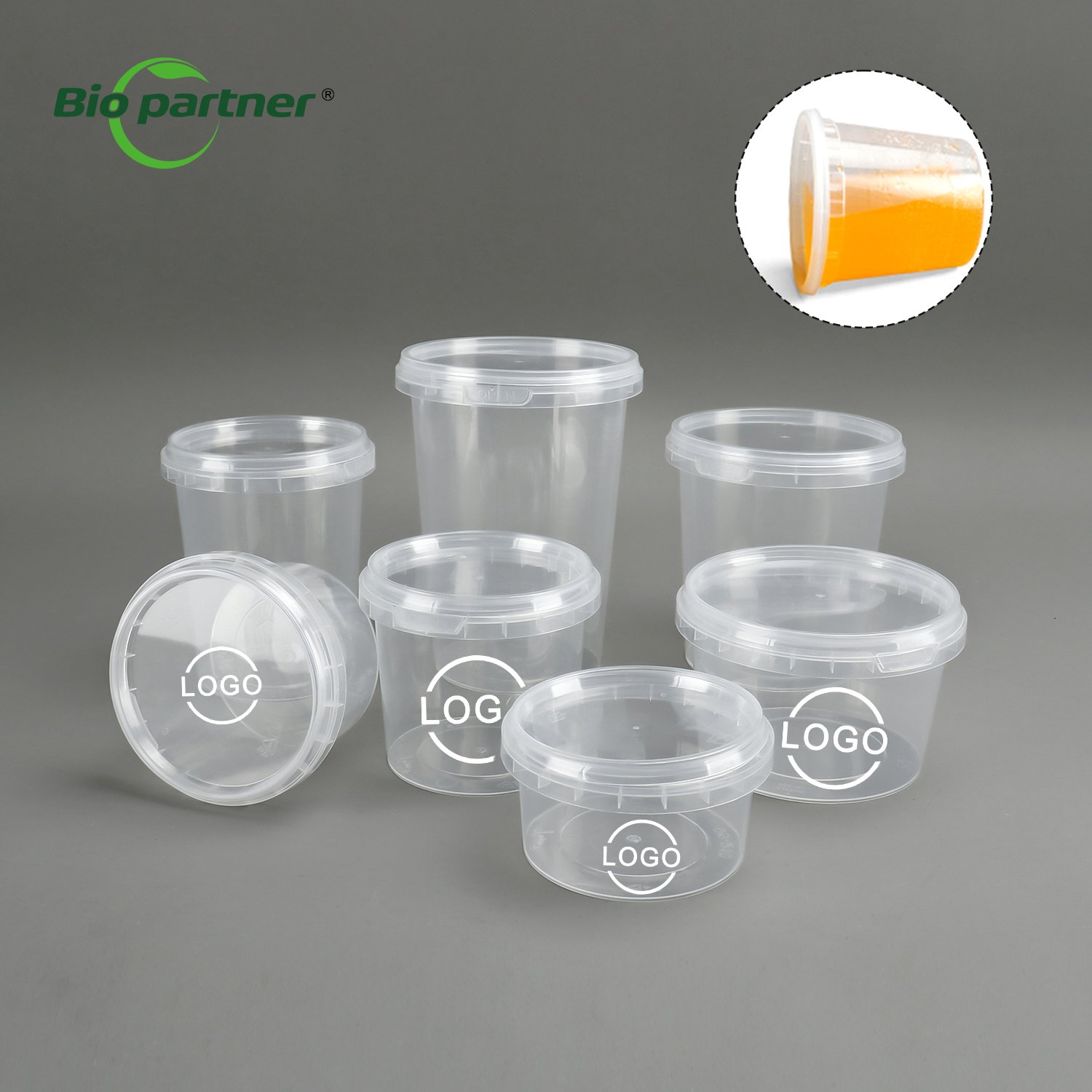 8/12/16/24/32 Oz Round Hot Soup Deli Cup Plastic Pp Soup Cups Food Storage Tamper Proof Containers With Lid Logo