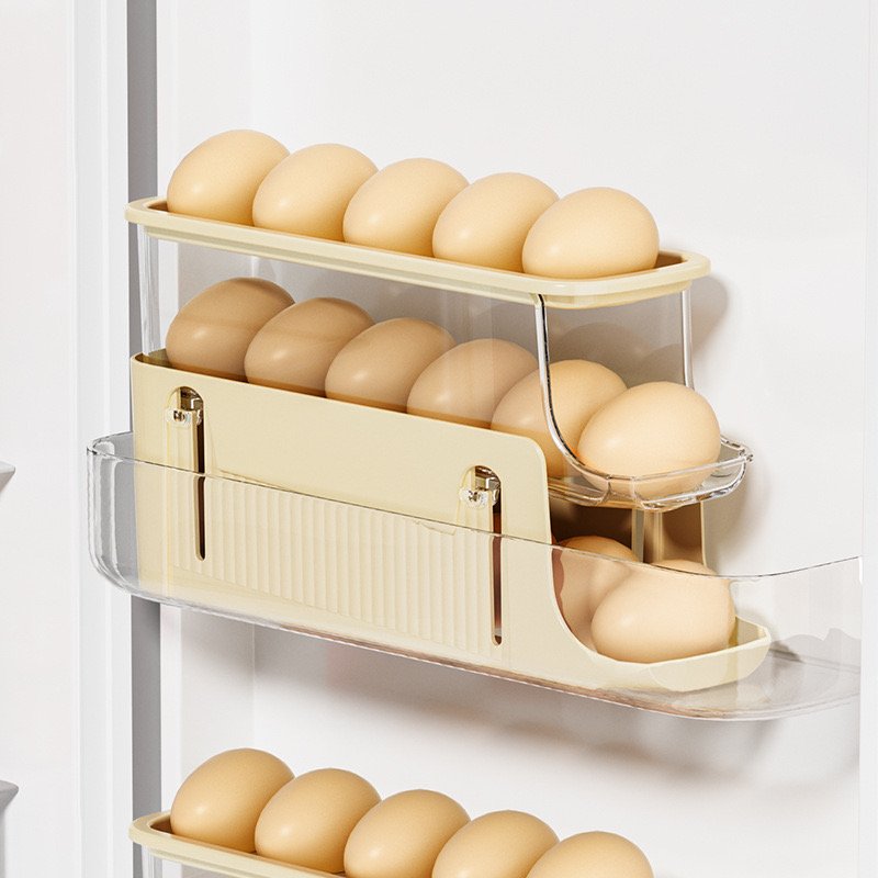 Large Capacity Egg Holder For Refrigerator Egg Fresh Storage Box for Fridge Egg Storage Container Organizer Bin
