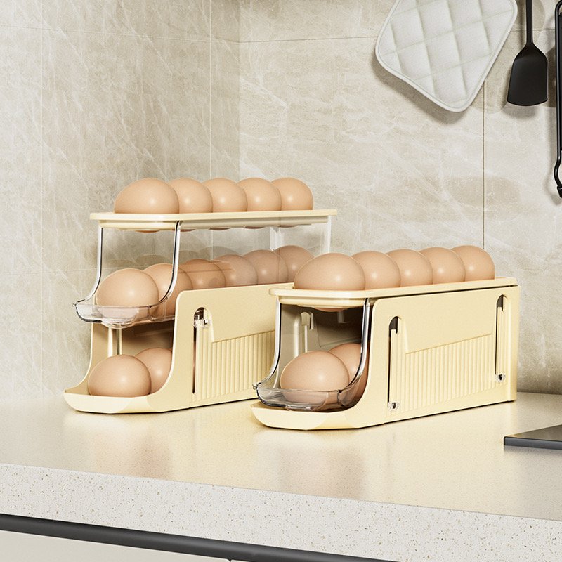 Large Capacity Egg Holder For Refrigerator Egg Fresh Storage Box for Fridge Egg Storage Container Organizer Bin