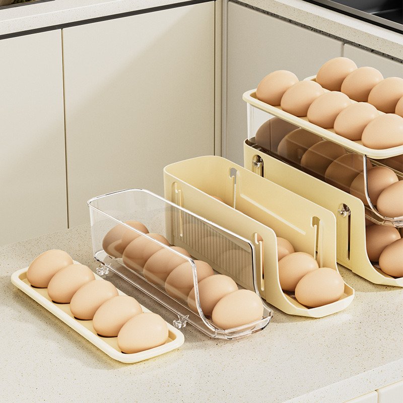 Large Capacity Egg Holder For Refrigerator Egg Fresh Storage Box for Fridge Egg Storage Container Organizer Bin