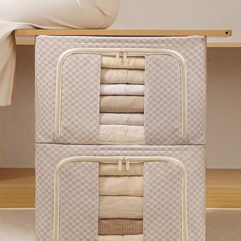 high quality Storage Box Wardrobe Clothes Drawer Organizer Cotton Velveteen Checkerboard Storage Box