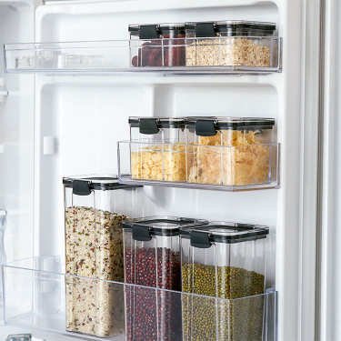 PET Kitchen Storage Container Set With Lids Airtight Food Storage Container