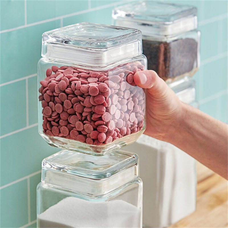 140ml Clear Glass Jars With Screw top Honey Jars With Twist Off Lid square glass cube jar for snack food storage