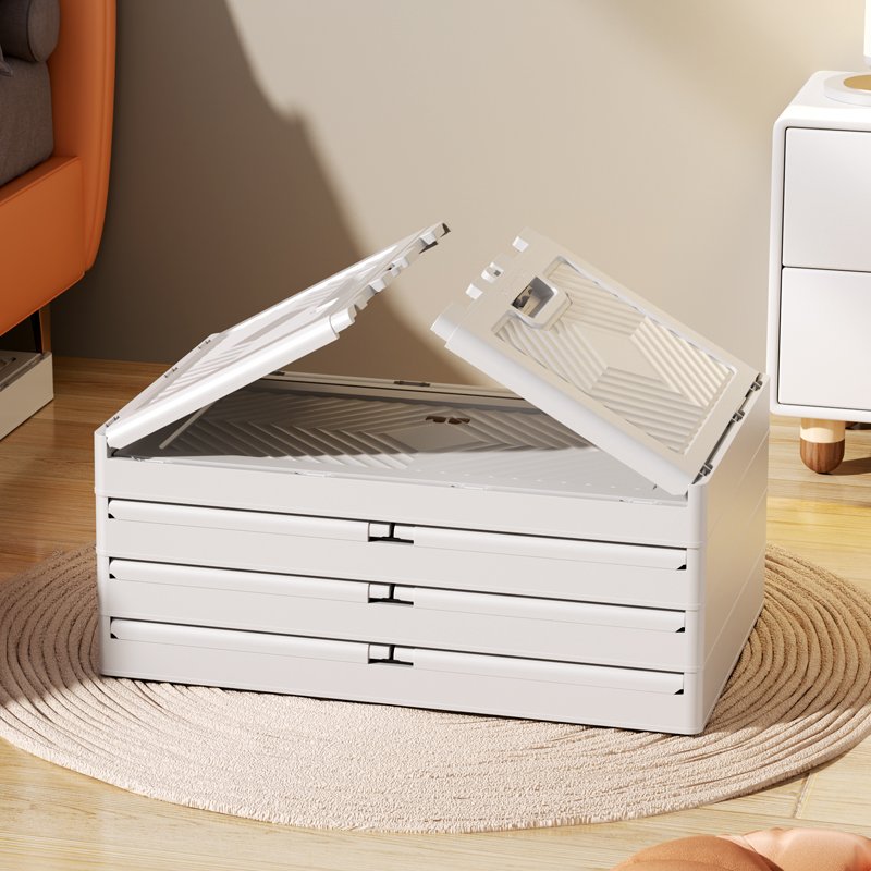 Household Large Capacity Plastic Container Stack Multi-Purpose Sundries Plastic Storage Box Bin