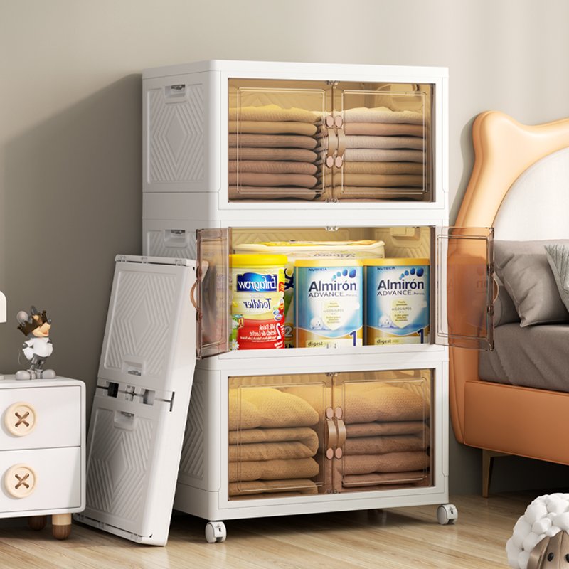 Household Large Capacity Plastic Container Stack Multi-Purpose Sundries Plastic Storage Box Bin