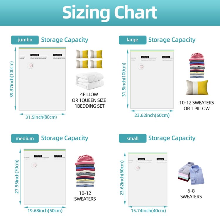Factory Hot Sale Vacuum Bags for Storage Space Saver Bags Organizer Clothes