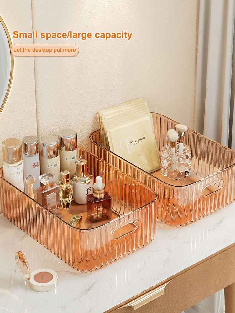 Acrylic Transparent Desktop Storage Box Acrylic Snacks Cosmetics Kitchen Sundries Storage Basket Storage Supplies