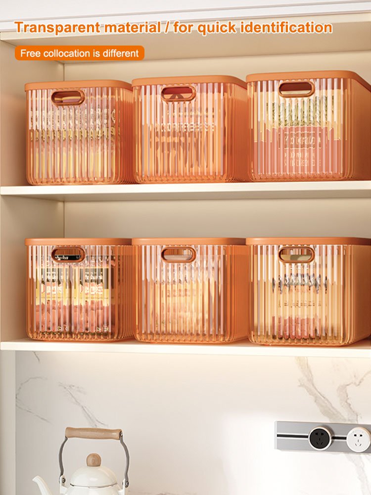 Acrylic Transparent Desktop Storage Box Acrylic Snacks Cosmetics Kitchen Sundries Storage Basket Storage Supplies