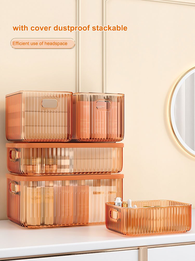 Acrylic Transparent Desktop Storage Box Acrylic Snacks Cosmetics Kitchen Sundries Storage Basket Storage Supplies