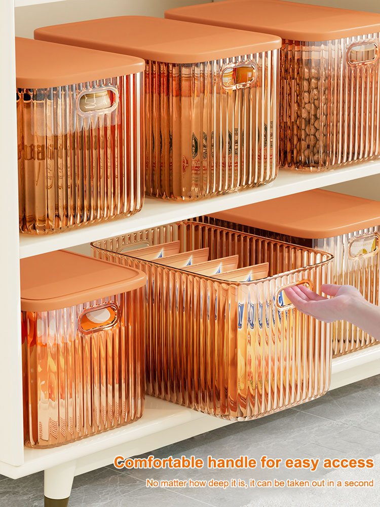 Acrylic Transparent Desktop Storage Box Acrylic Snacks Cosmetics Kitchen Sundries Storage Basket Storage Supplies