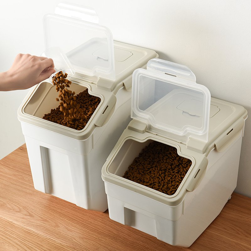 20L 30L kitchen plastic pet dog food rice storage container