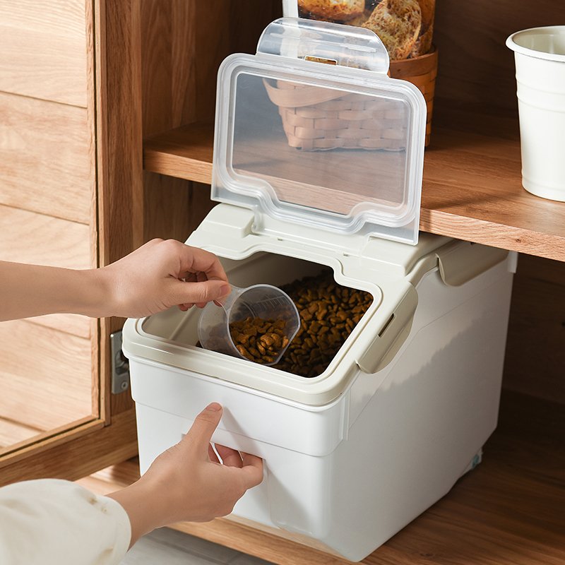 20L 30L kitchen plastic pet dog food rice storage container