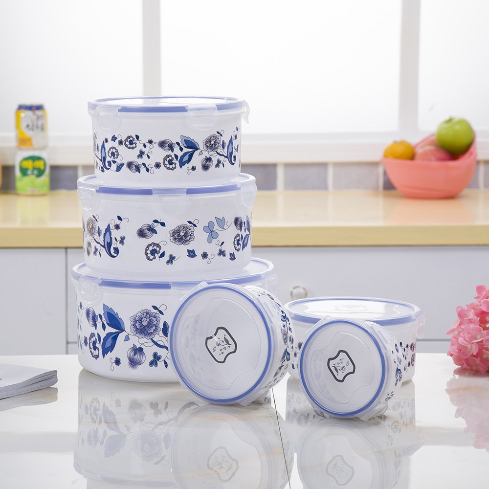 Stackable airtight plastic pp food storage container set with lid