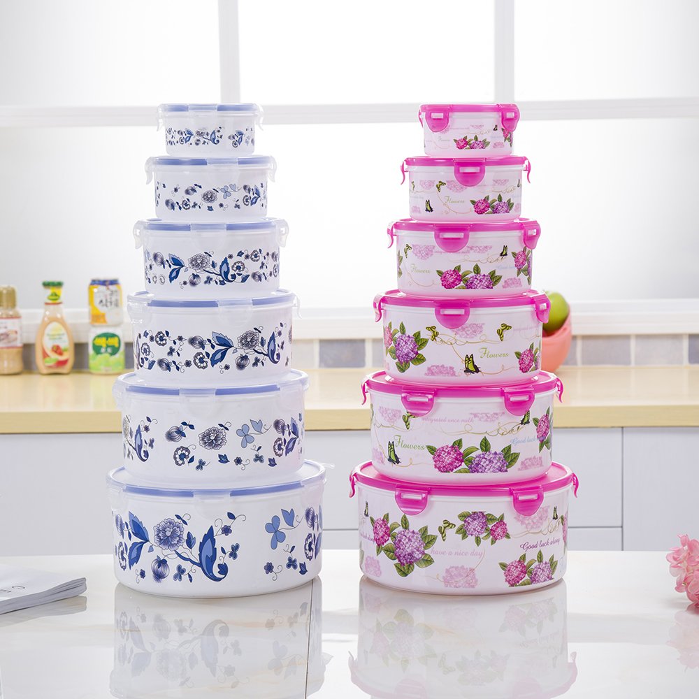 Stackable airtight plastic pp food storage container set with lid