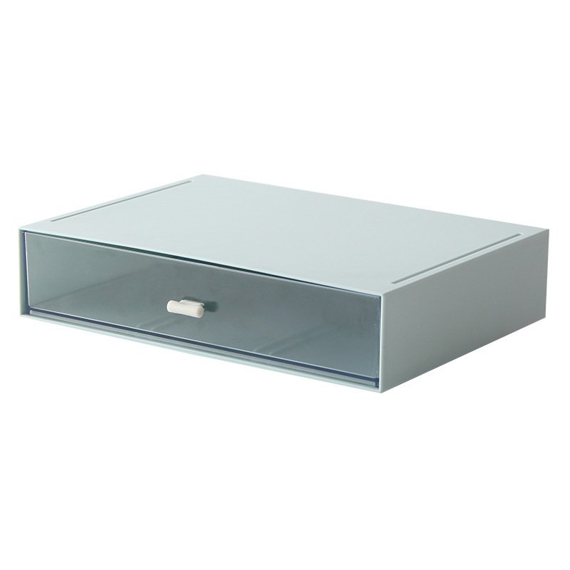 Desktop Debris Stationery Plastic Solid Color Storage Box Multi-cell Storage Box Cosmetics Jewelry Storage Box