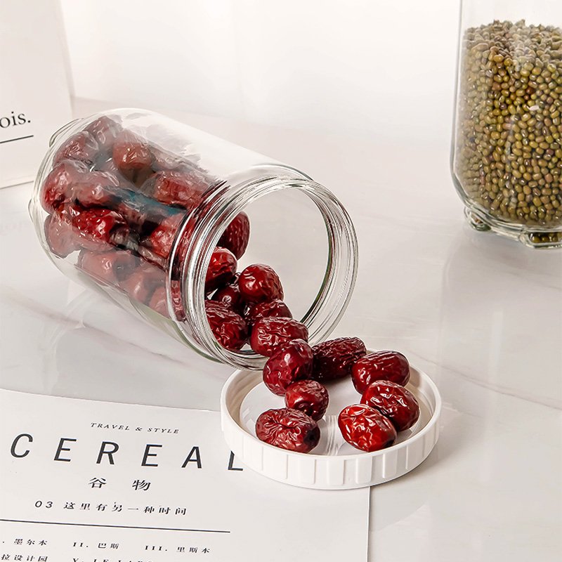 Wholesale Glass Storage Jars Set with Airtight PP Lids Glass Food Storage Containers Set Spice Jars For Home Kitchen