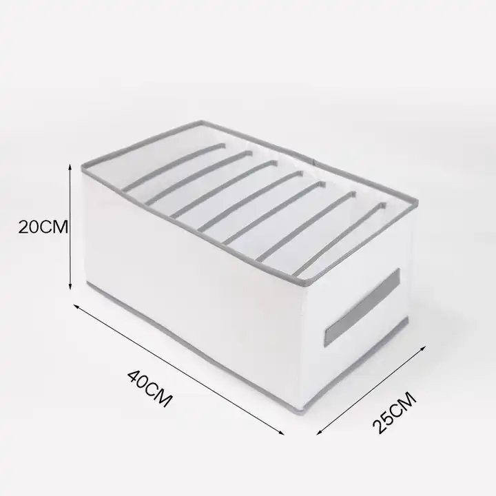 Wardrobe Clothes Organizer 7 Grids Closet Organizers Clothing Storage Bins Foldable Drawer Clothes Compartment Storage Box