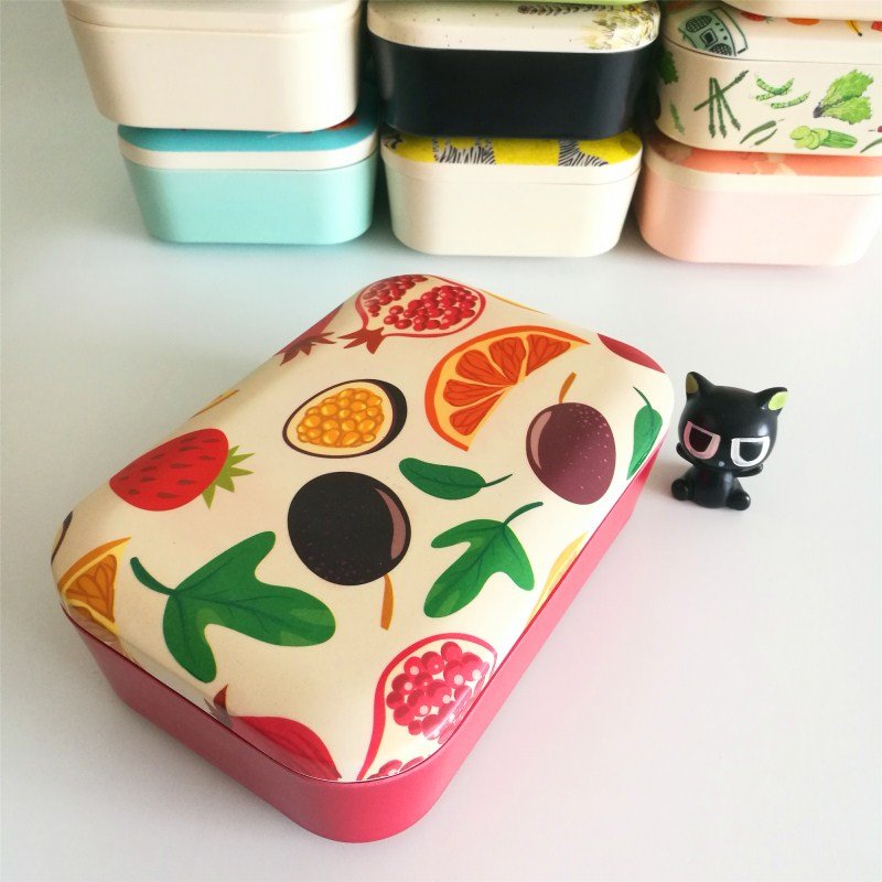 Bamboo Fiber Lunch box Biodegradable Lunch Bento Box with Lid for Food Storage
