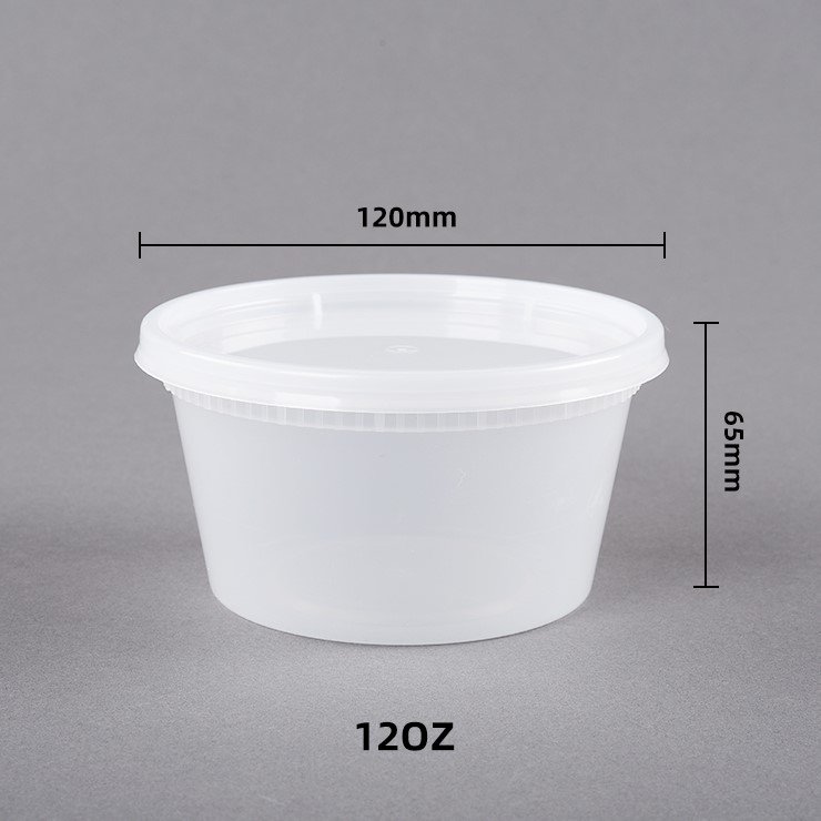 Microwave safe pp soup cup 12oz 16oz/24oz/32oz plastic deli plastic food container 8 oz