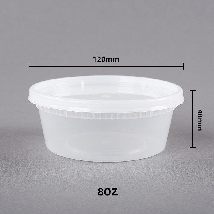 Microwave safe pp soup cup 12oz 16oz/24oz/32oz plastic deli plastic food container 8 oz