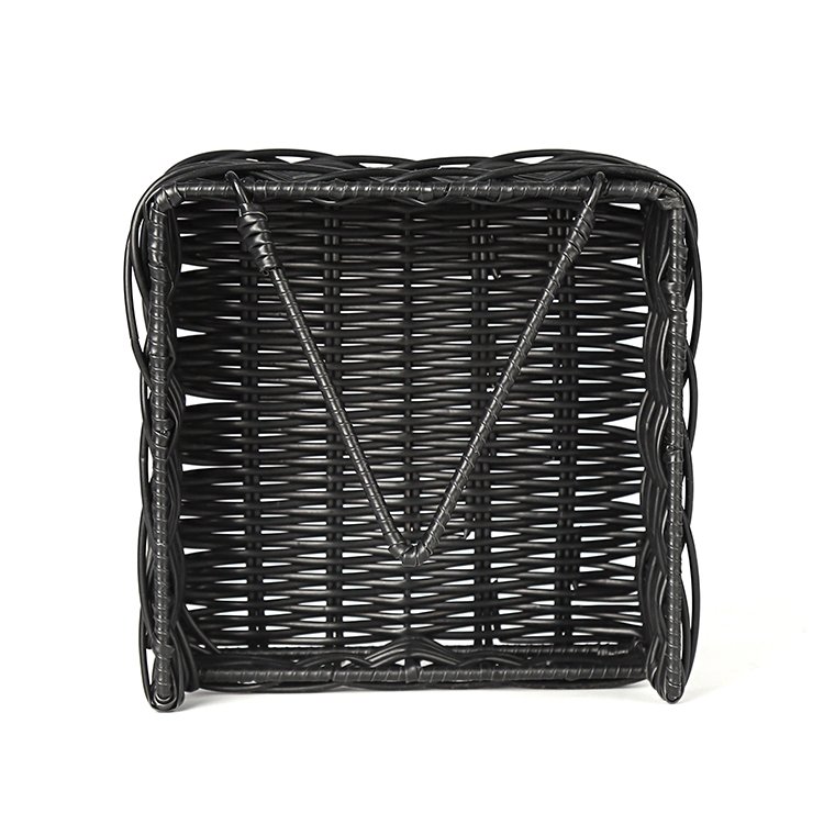 Iron Hemp Rope Woven Magazine File Holder Square Shape Desktop Storage Display Rack Drawers Storage Box Shelf Use Boxed