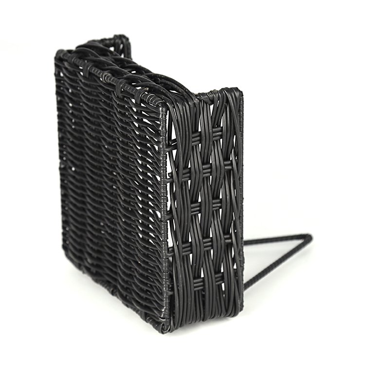 Iron Hemp Rope Woven Magazine File Holder Square Shape Desktop Storage Display Rack Drawers Storage Box Shelf Use Boxed
