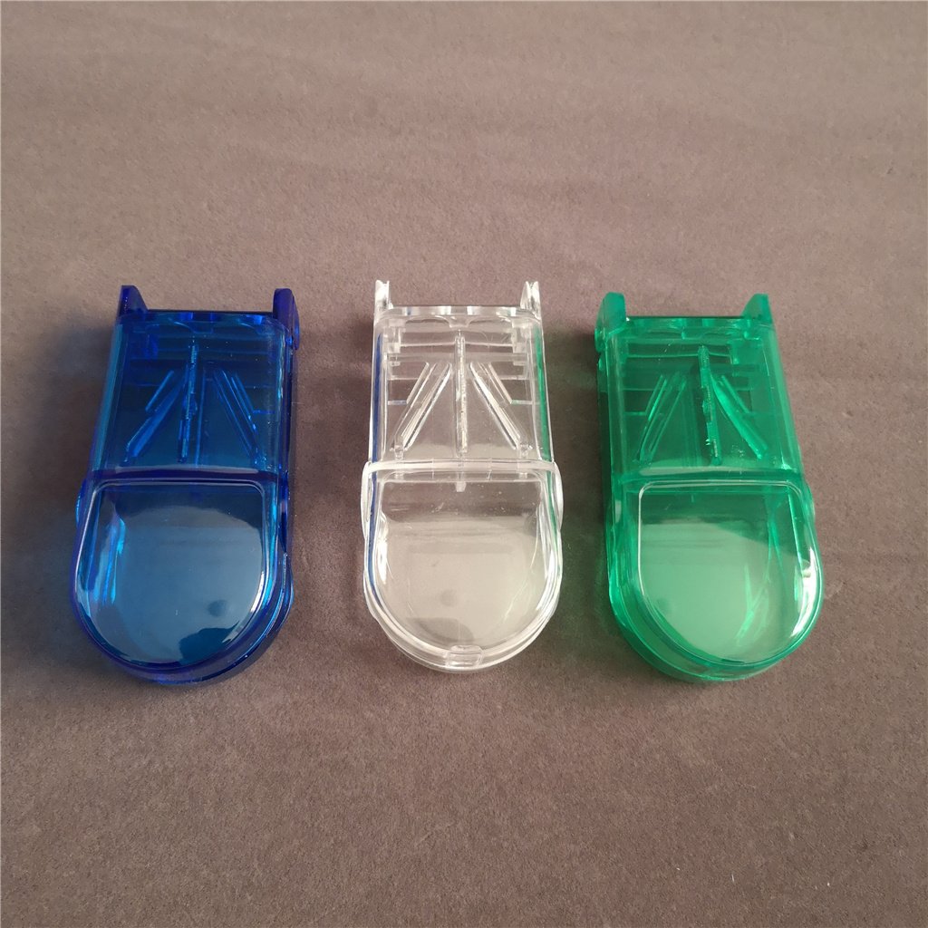Plastic Pill Cutter Splitter Storage Compartment Box Medicine Capsule Holder