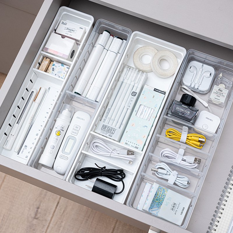 Kitchen Household Separate Drawer Storage Box Large Capacity Plastic Drawer Organizer Tray