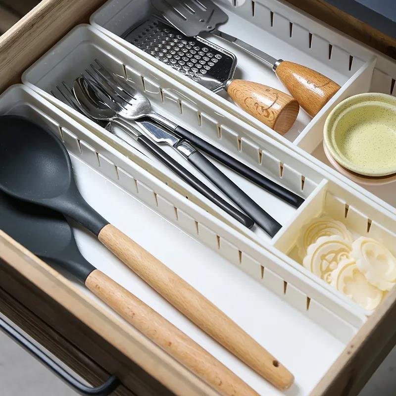 Kitchen Household Separate Drawer Storage Box Large Capacity Plastic Drawer Organizer Tray