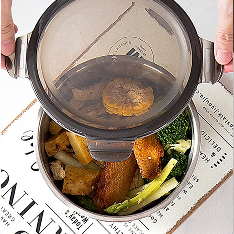 Fresh Preservation Round Airtight Leak Proof Stainless Steel Food Storage Box