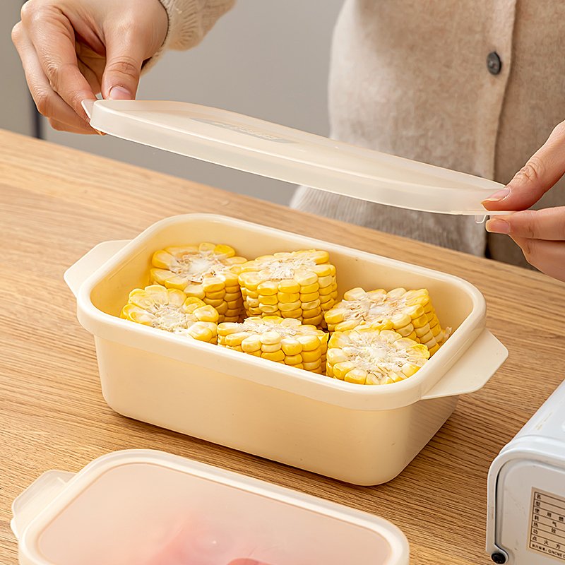 Thickened Transparent Sealed Fresh-Keeping Box Rectangular Freezer Storage Box Plastic Microwave Food Grade Storage Box