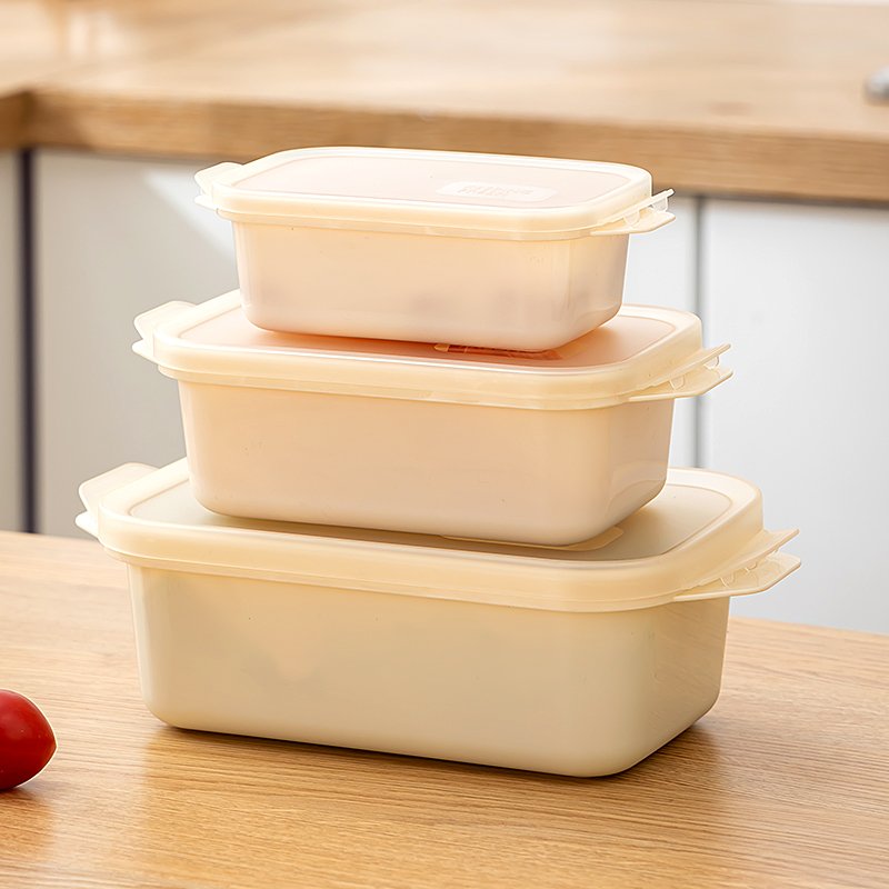Thickened Transparent Sealed Fresh-Keeping Box Rectangular Freezer Storage Box Plastic Microwave Food Grade Storage Box
