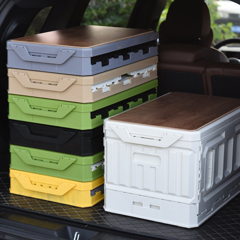 GREENSIDE Wholesale Modern Design Space-Saving Adjustable Height Table Foldable Picnic Camping Storage Box Made Durable PP