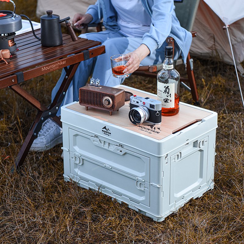 GREENSIDE Wholesale Modern Design Space-Saving Adjustable Height Table Foldable Picnic Camping Storage Box Made Durable PP