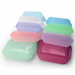 1000ML Silicone Travel Makeup Bag Cosmetic Storage Pouch, Waterproof, Easy to Clean, Portable Cute Makeup Brush Bag