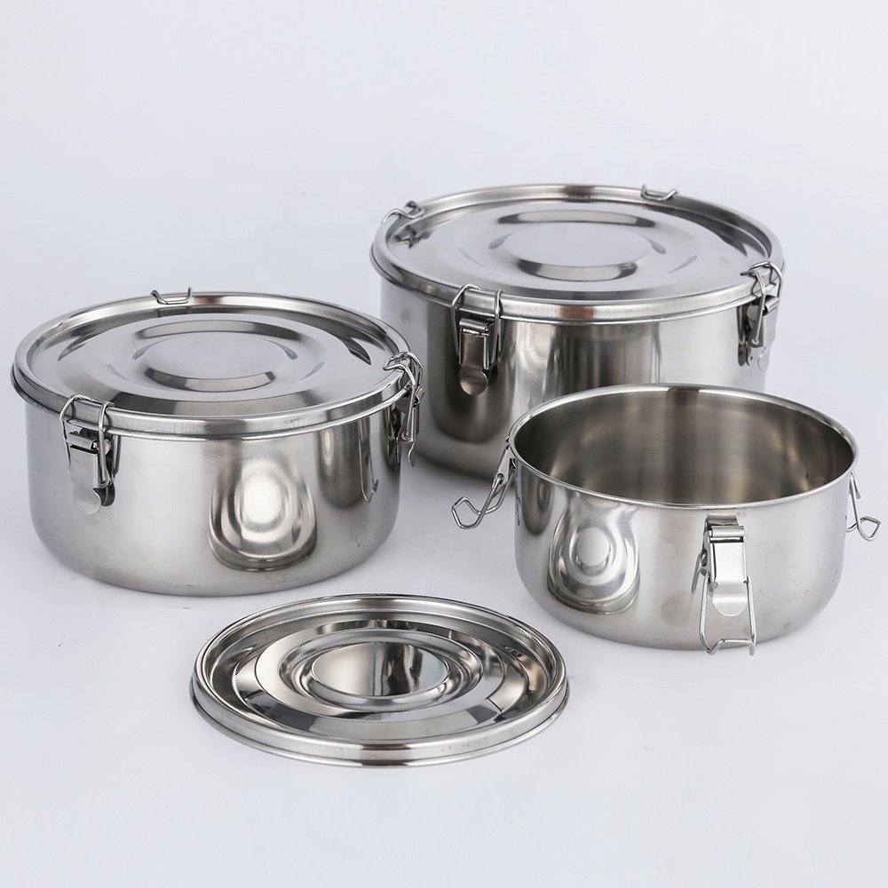 3 in 1 Bento Lunch Box 304 Stainless Steel Food Storage Containers Leak-Proof