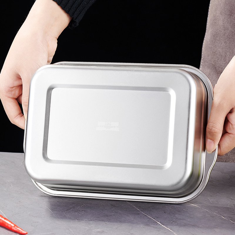 New Arrival Rectangle Stainless Steel Sealed Crisper Box Insulation Food Keeper Storage Baby Food Storage Containers