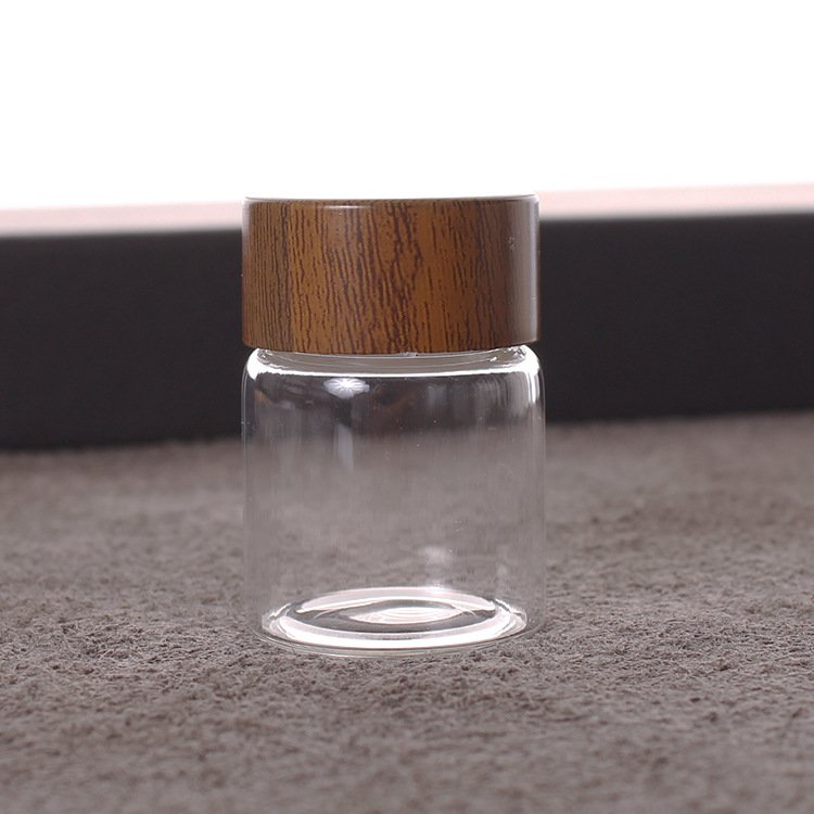 wholesales Custom Straight Glass jar with Cover Air Tight Sealable Containers Storage Jar Food Storage smoking accessories