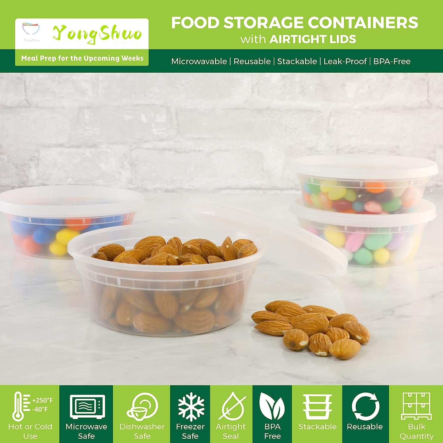 Clamshell Food Container Food Storage Containers Set with Lids Food Storage Container Box Set Kitchen Accessories
