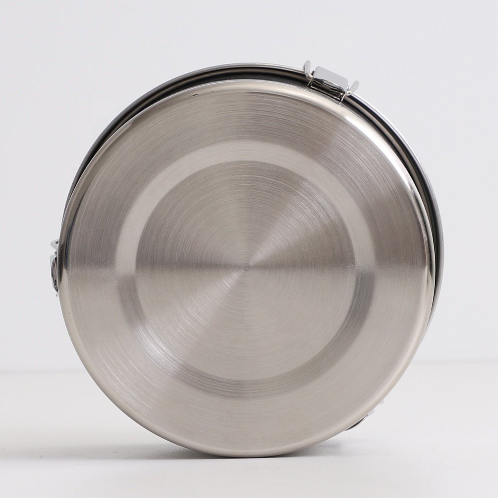 Stainless Steel with Leak Proof Eco Round Lunch Metal Box Sustainable Eco Friendly Food Storage Container For Kids