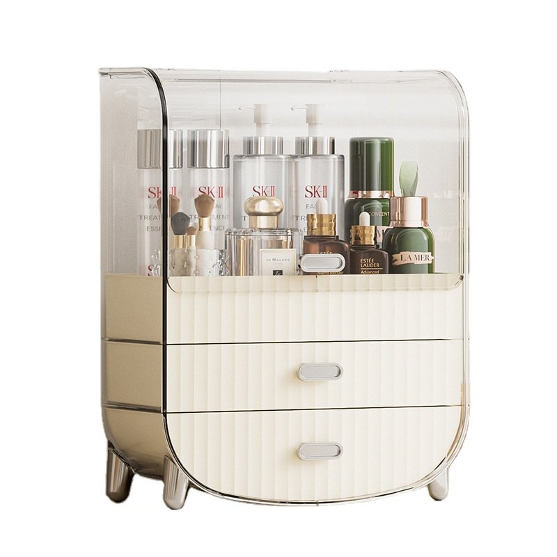 Cosmetic organizer box Plastic storage box desktop clear jewelry plastic makeup drawer organizer storage box